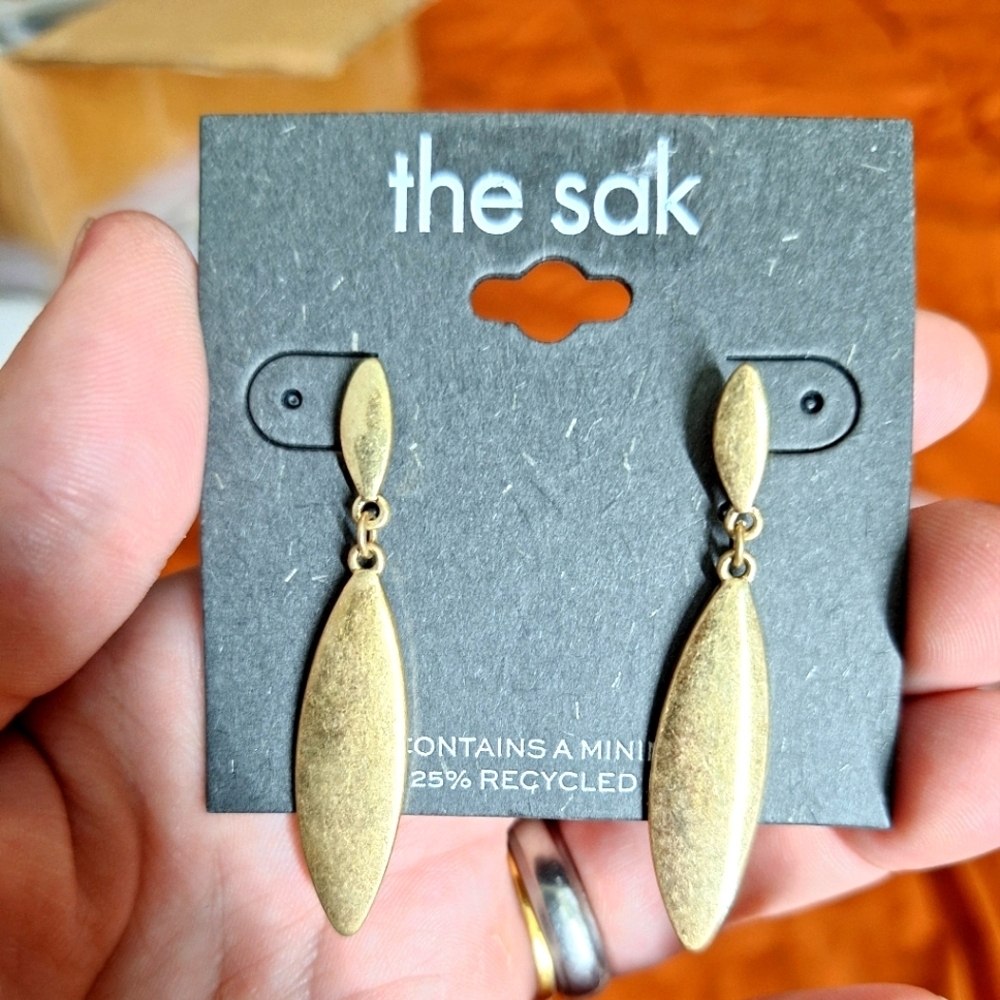 THE SAK DANGLING EARRINGS NWT RECYCLED Metal